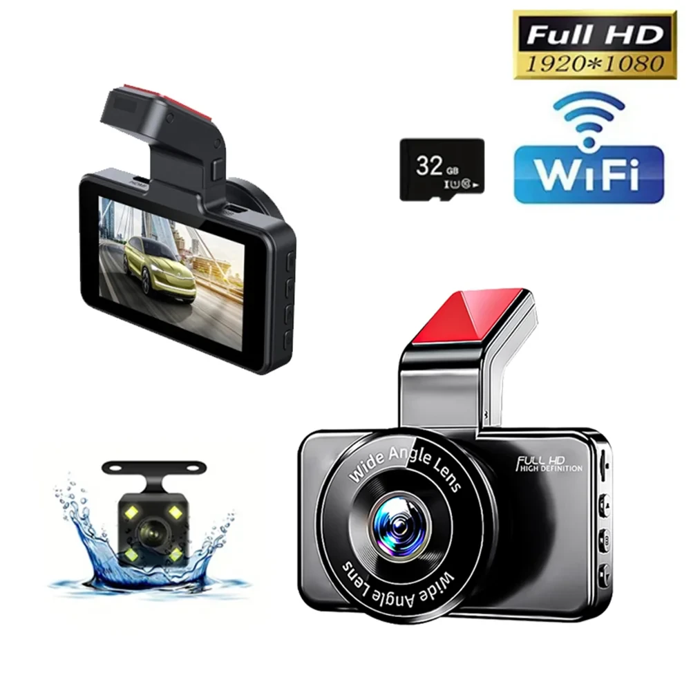 Dashcam - Dual Lens - 32GB SD Card Included