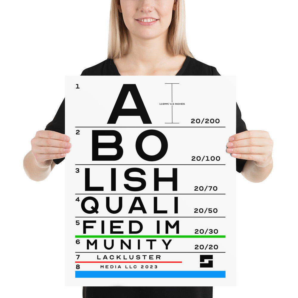 Abolish Qualified Immunity - Eye Chart Poster